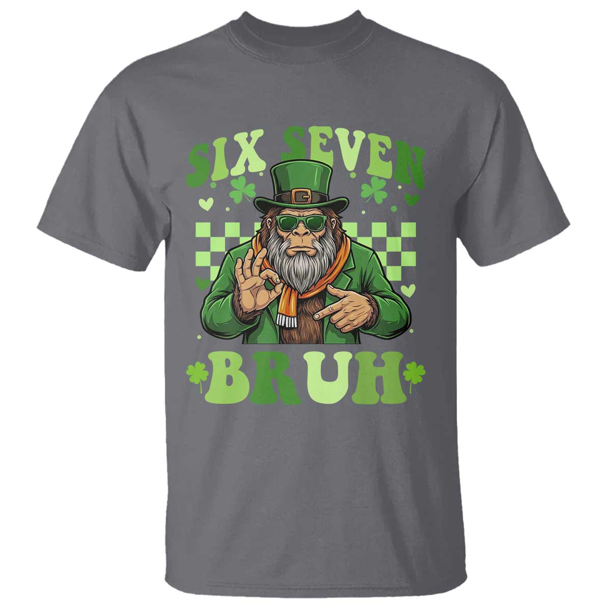 Bigfoot Six Seven Bruh T Shirt Gen Z Irish Gift