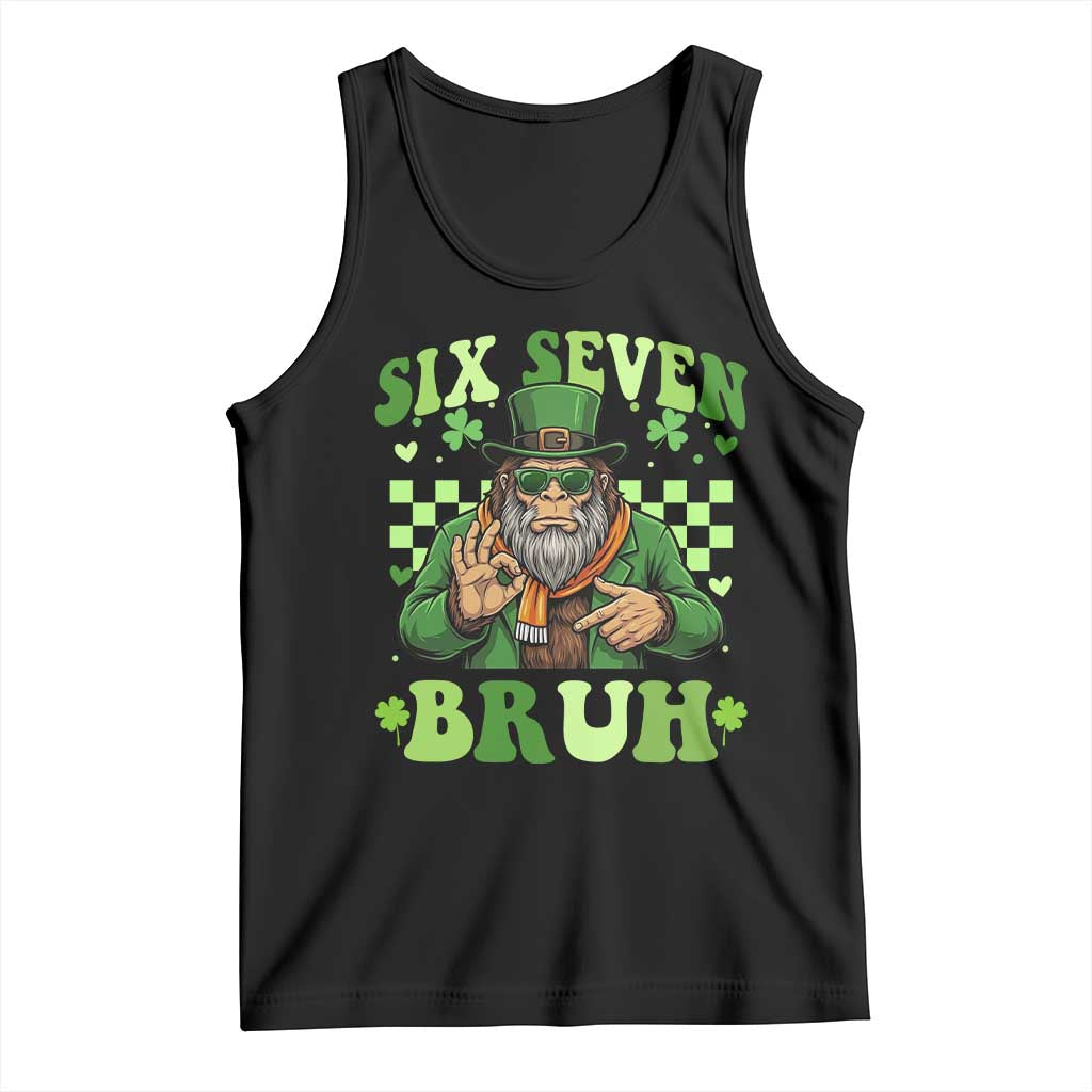 Bigfoot Six Seven Bruh Tank Top Gen Z Irish Gift