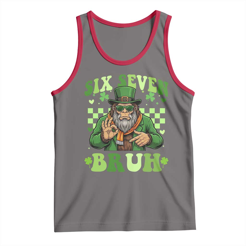 Bigfoot Six Seven Bruh Tank Top Gen Z Irish Gift