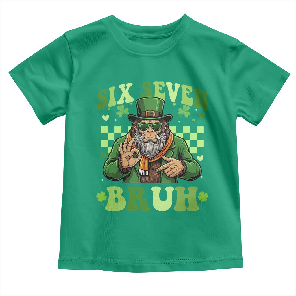 Bigfoot Six Seven Bruh Toddler T Shirt Gen Z Irish Gift