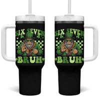 Bigfoot Six Seven Bruh Tumbler With Handle Gen Z Irish Gift