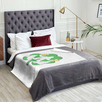 St Patricks Day Bigfoot Shamrock Throw Blanket Six Seven Meme