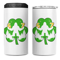 St Patricks Day Bigfoot Shamrock 4 in 1 Can Cooler Tumbler Six Seven Meme