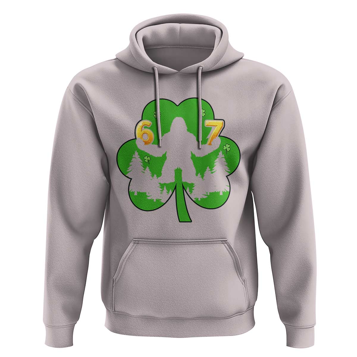 St Patricks Day Bigfoot Shamrock Hoodie Six Seven Meme