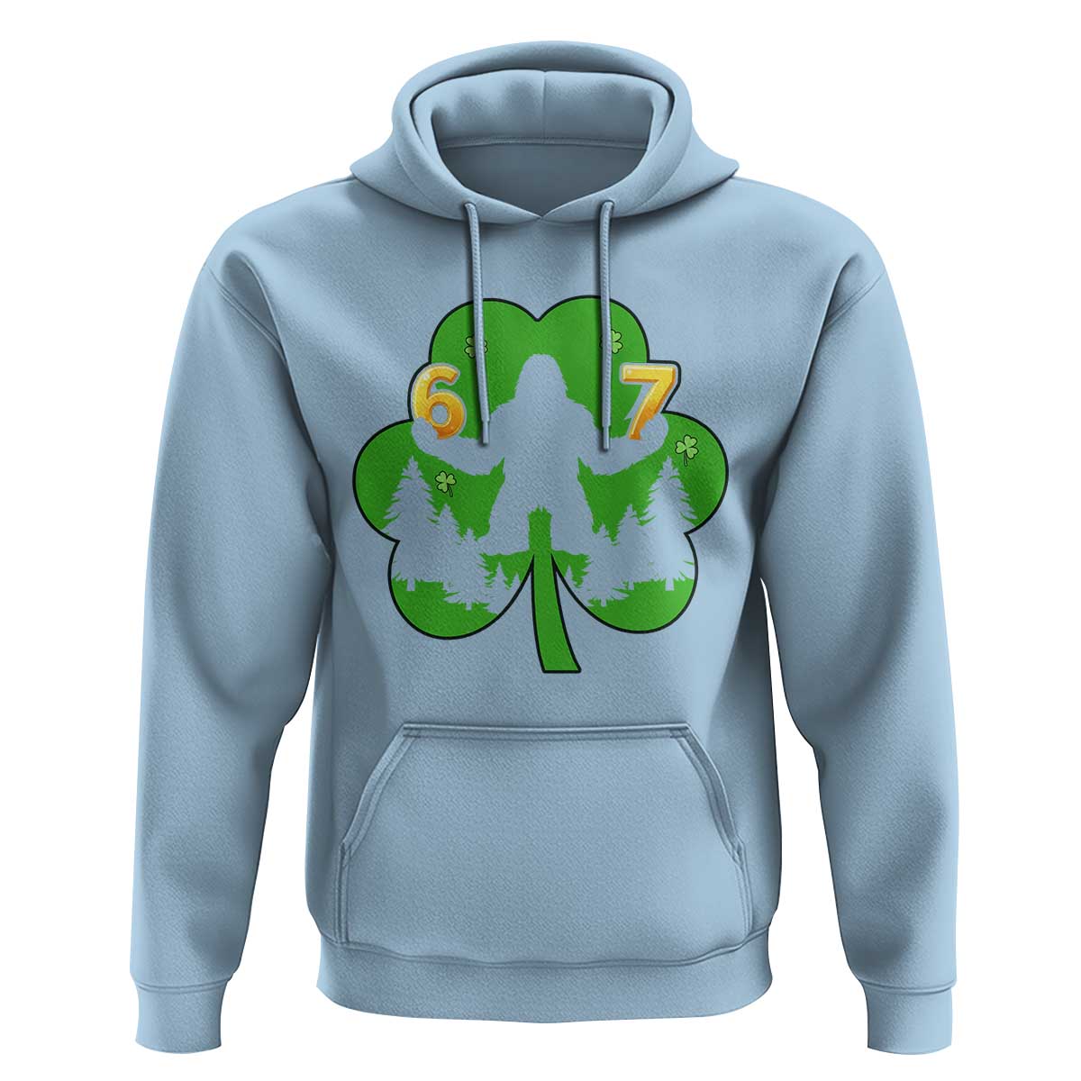 St Patricks Day Bigfoot Shamrock Hoodie Six Seven Meme