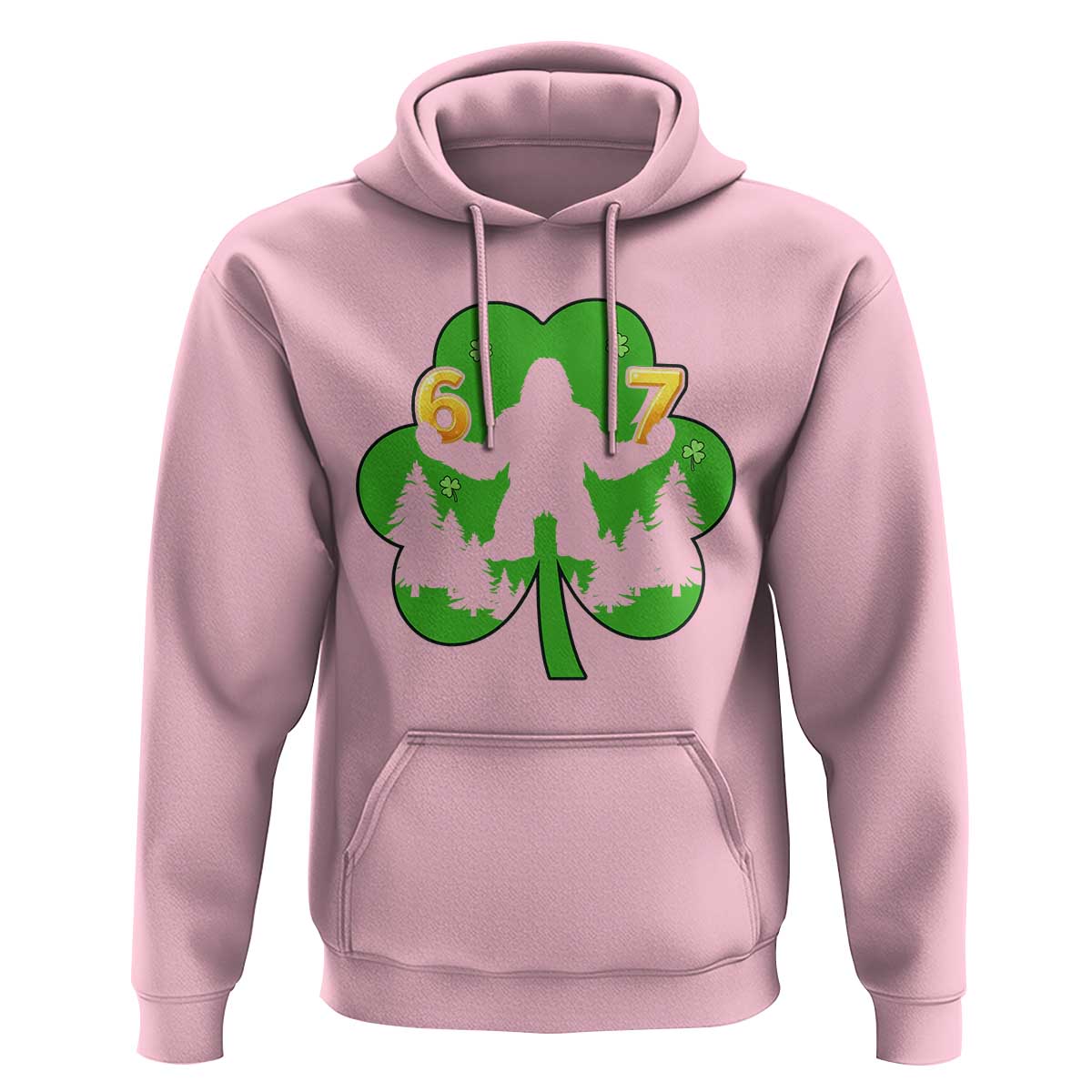 St Patricks Day Bigfoot Shamrock Hoodie Six Seven Meme