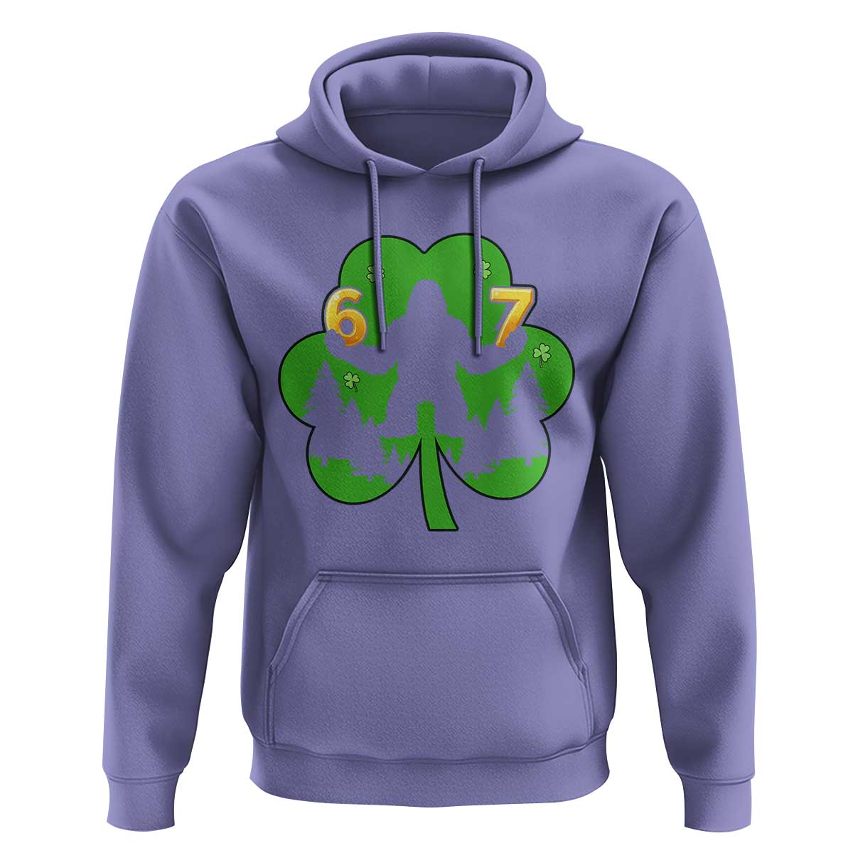 St Patricks Day Bigfoot Shamrock Hoodie Six Seven Meme