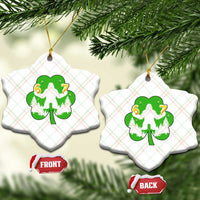 St Patricks Day Bigfoot Shamrock Ceramic Ornament Six Seven Meme
