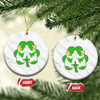 St Patricks Day Bigfoot Shamrock Ceramic Ornament Six Seven Meme