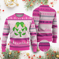St Patricks Day Bigfoot Shamrock Ugly Christmas Sweater Six Seven Meme