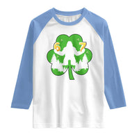 St Patricks Day Bigfoot Shamrock Raglan Shirt Six Seven Meme