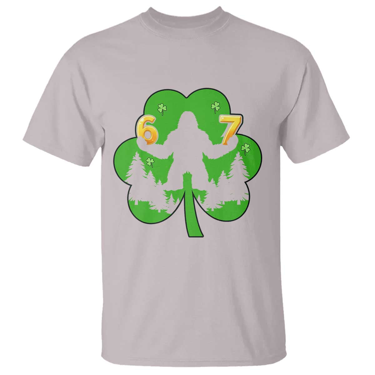 St Patricks Day Bigfoot Shamrock T Shirt Six Seven Meme