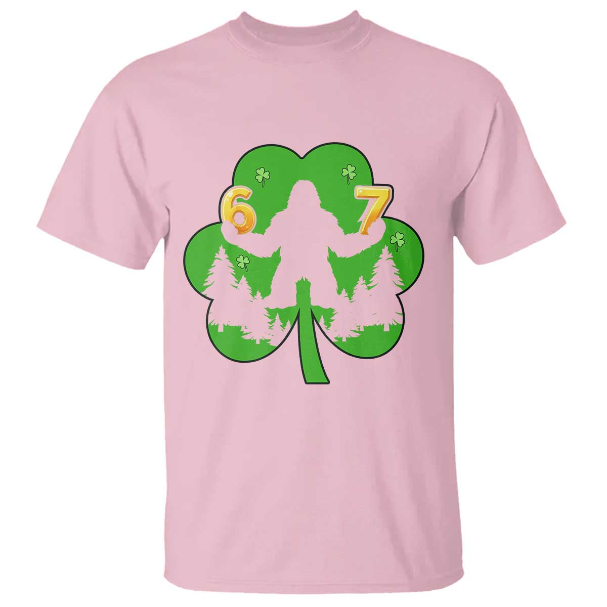 St Patricks Day Bigfoot Shamrock T Shirt Six Seven Meme