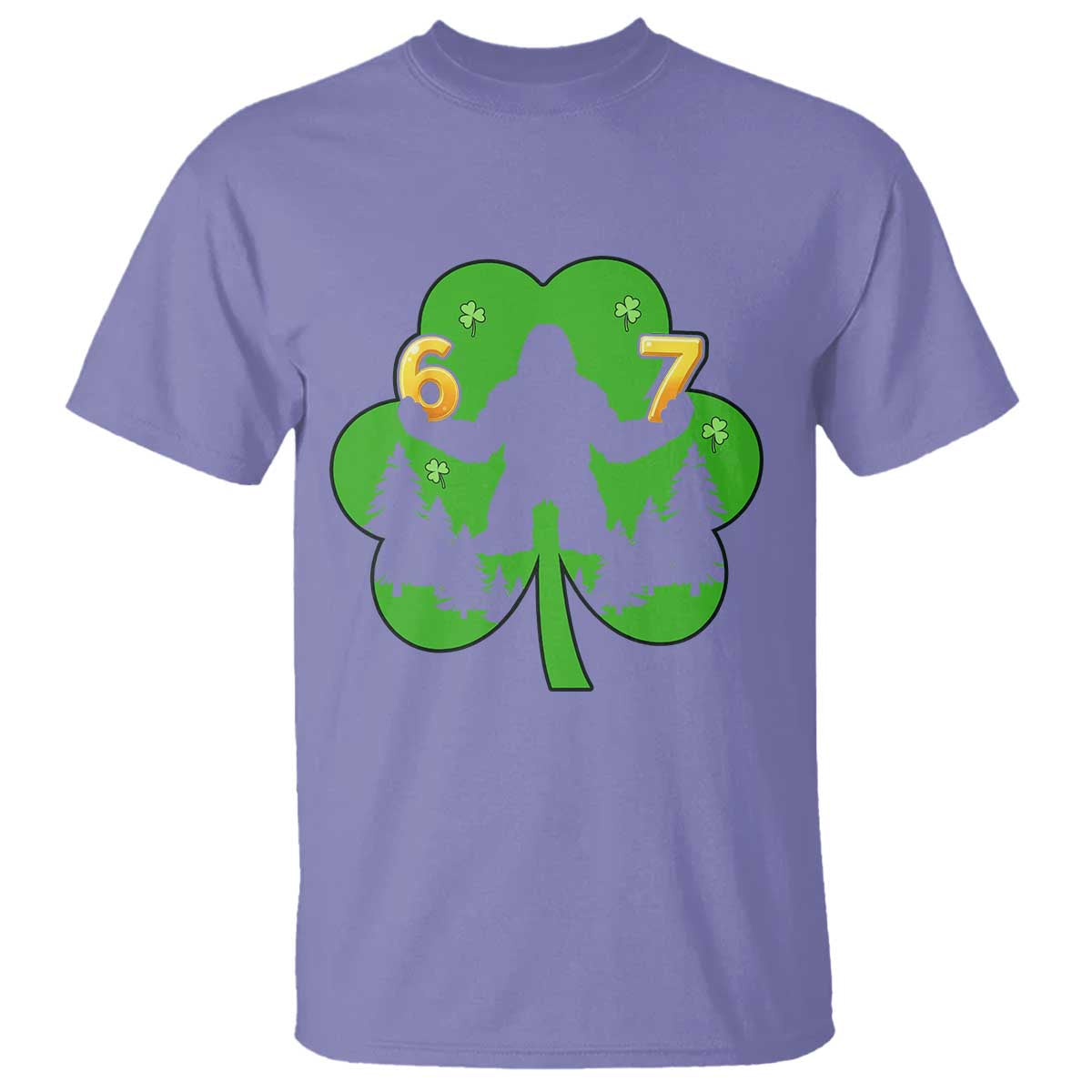 St Patricks Day Bigfoot Shamrock T Shirt Six Seven Meme