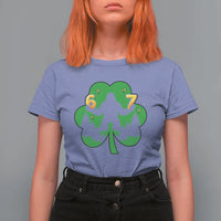 St Patricks Day Bigfoot Shamrock T Shirt For Women Six Seven Meme