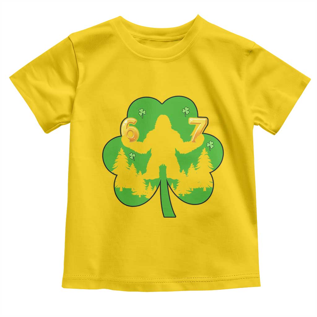 St Patricks Day Bigfoot Shamrock Toddler T Shirt Six Seven Meme