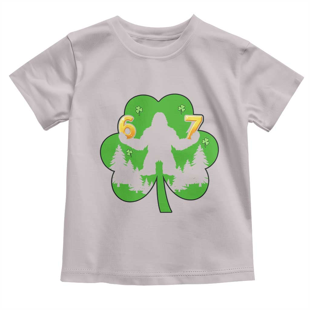 St Patricks Day Bigfoot Shamrock Toddler T Shirt Six Seven Meme