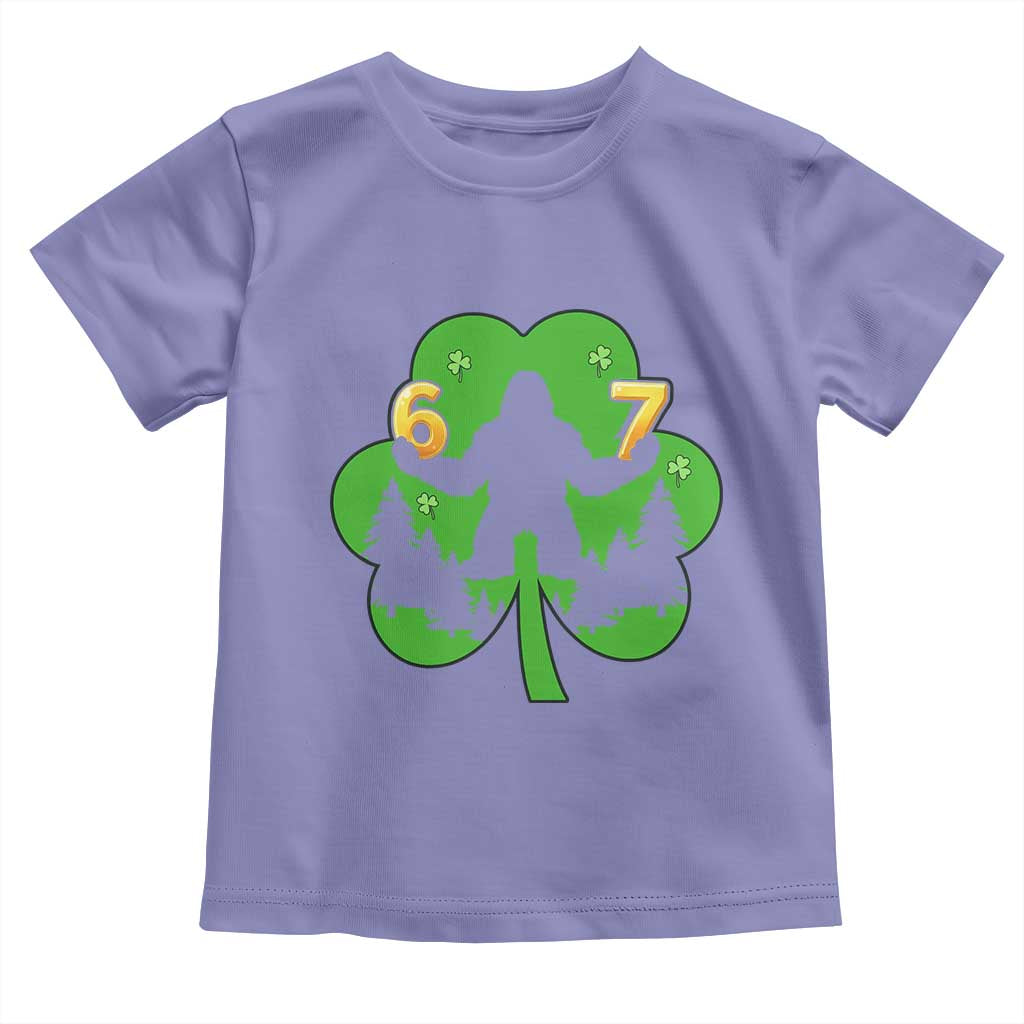 St Patricks Day Bigfoot Shamrock Toddler T Shirt Six Seven Meme