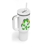 St Patricks Day Bigfoot Shamrock Tumbler With Handle Six Seven Meme