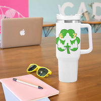 St Patricks Day Bigfoot Shamrock Tumbler With Handle Six Seven Meme