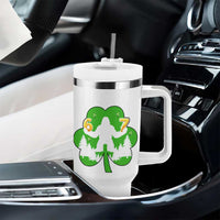 St Patricks Day Bigfoot Shamrock Tumbler With Handle Six Seven Meme