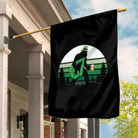 Funny St Patricks Bigfoot Says Six Seven Garden Flag Gen Z Irish Gift