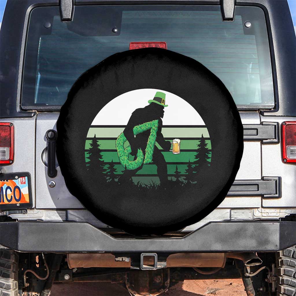 Funny St Patricks Bigfoot Says Six Seven Spare Tire Cover Gen Z Irish Gift