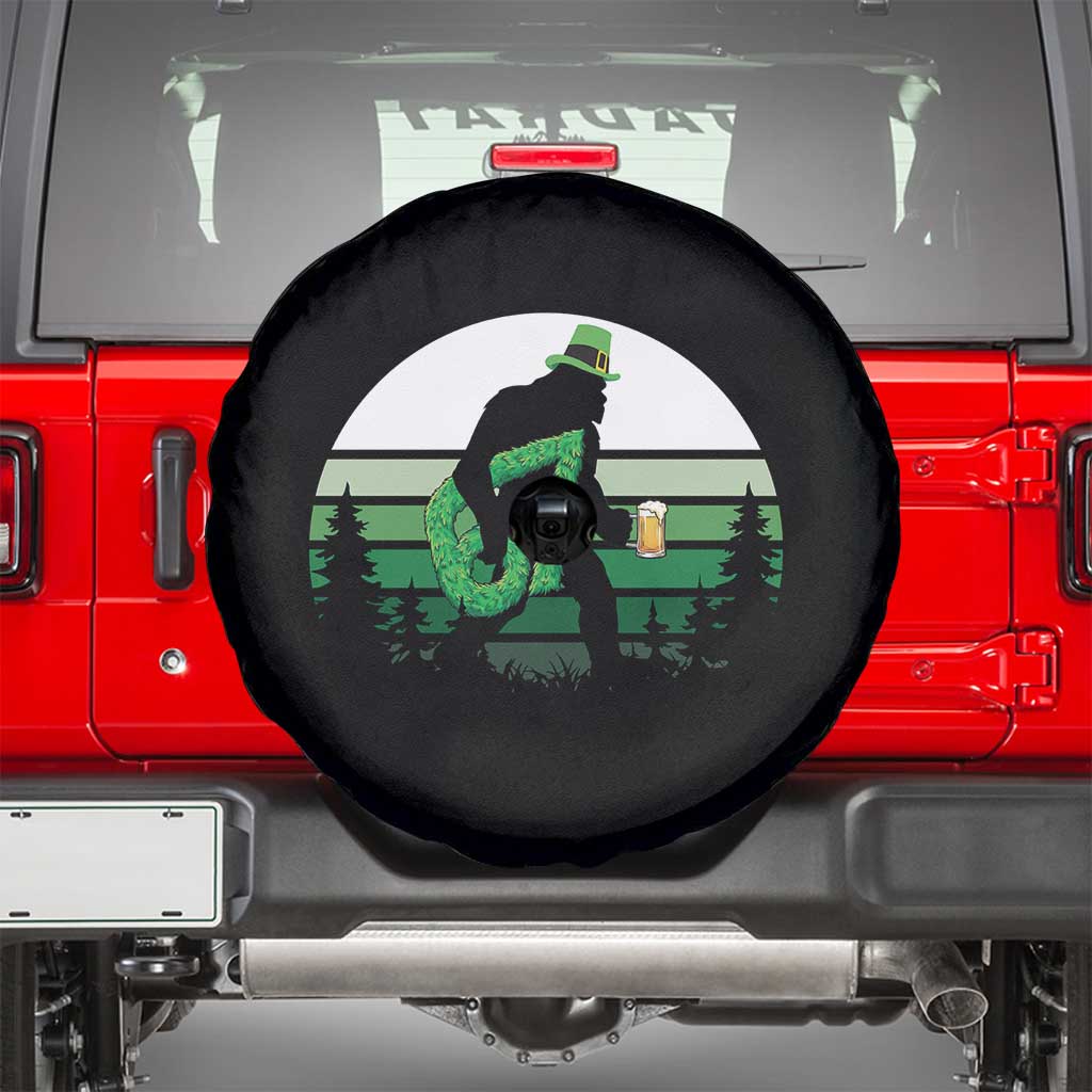 Funny St Patricks Bigfoot Says Six Seven Spare Tire Cover Gen Z Irish Gift