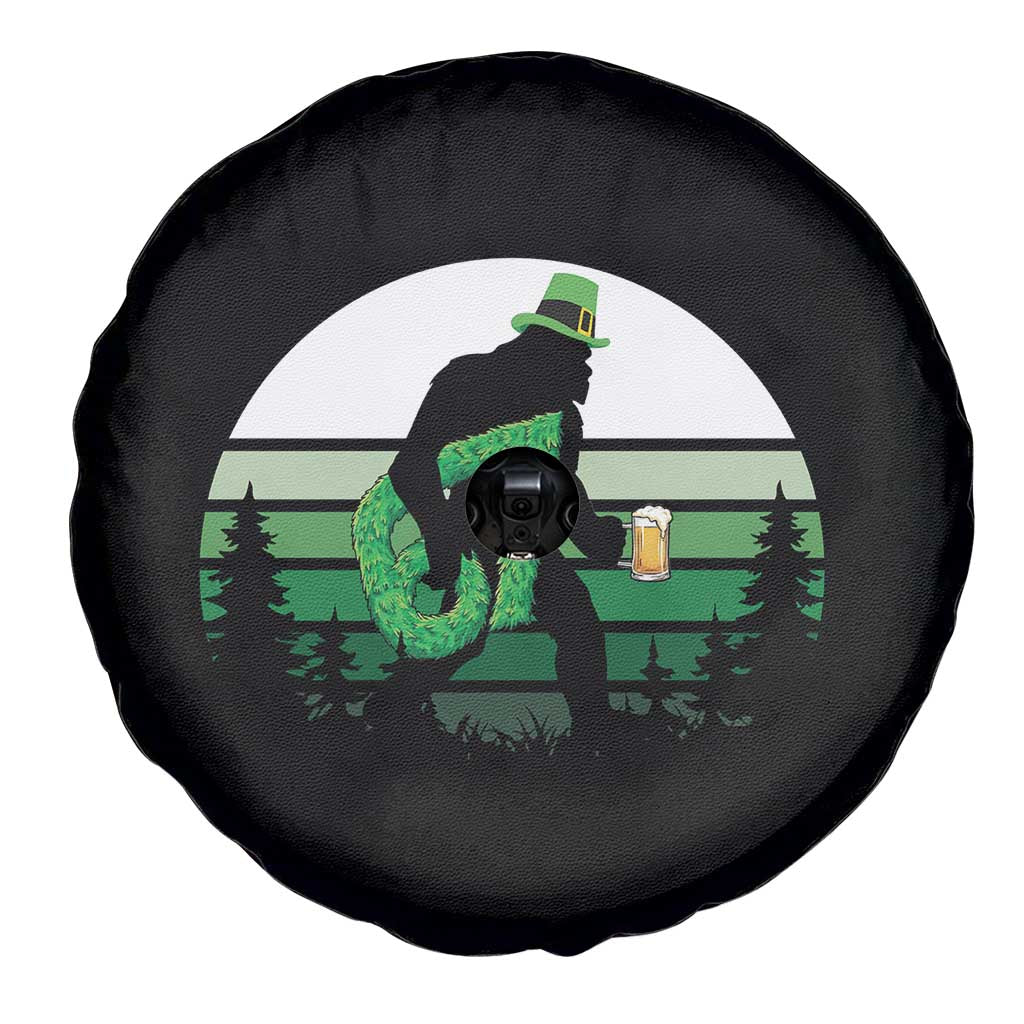 Funny St Patricks Bigfoot Says Six Seven Spare Tire Cover Gen Z Irish Gift