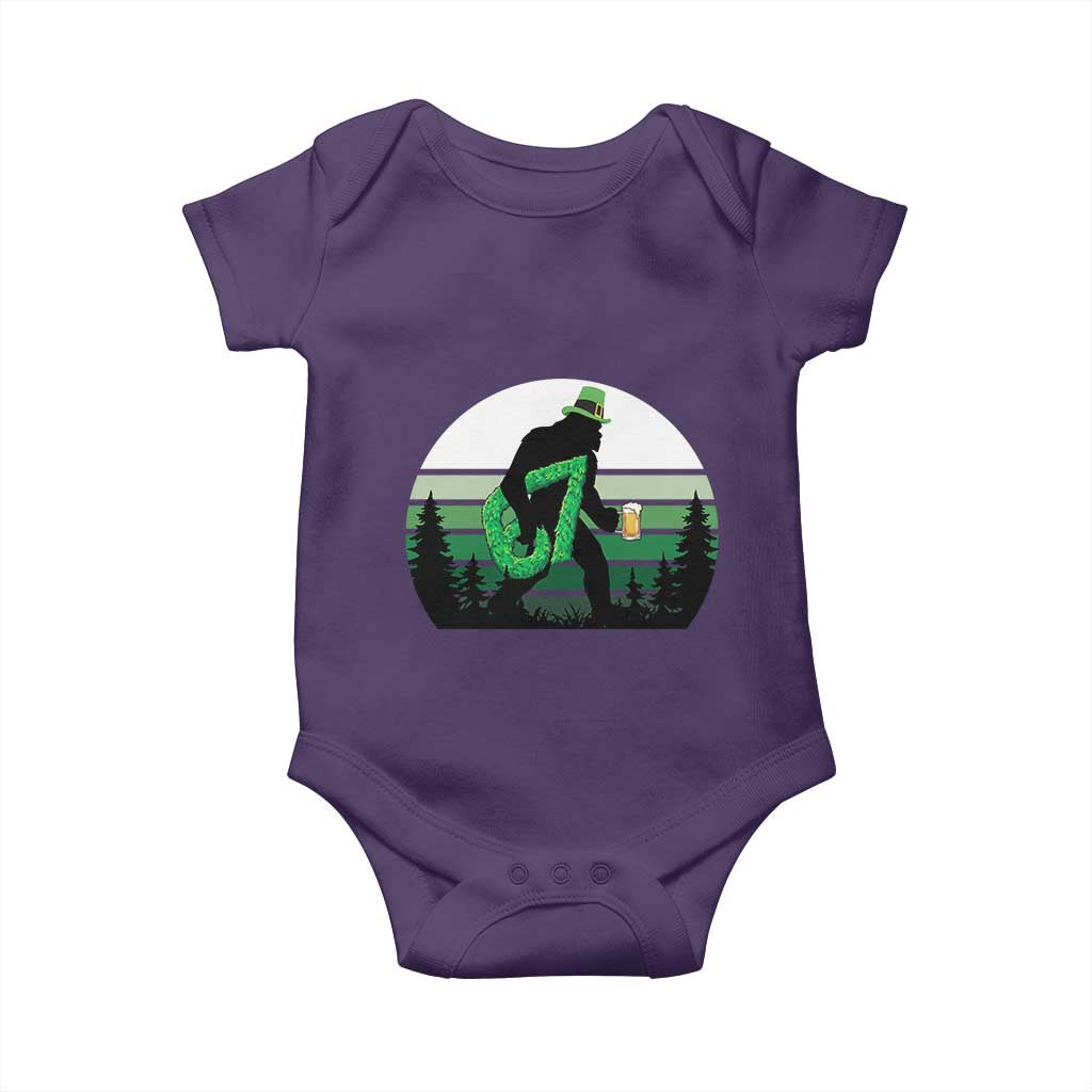 Funny St Patricks Bigfoot Says Six Seven Baby Onesie Gen Z Irish Gift