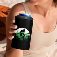 Funny St Patricks Bigfoot Says Six Seven 4 in 1 Can Cooler Tumbler Gen Z Irish Gift