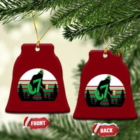 Funny St Patricks Bigfoot Says Six Seven Ceramic Ornament Gen Z Irish Gift