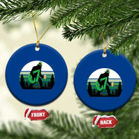 Funny St Patricks Bigfoot Says Six Seven Ceramic Ornament Gen Z Irish Gift