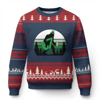 Funny St Patricks Bigfoot Says Six Seven Ugly Christmas Sweater Gen Z Irish Gift