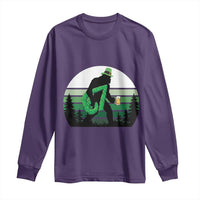 Funny St Patricks Bigfoot Says Six Seven Long Sleeve Shirt Gen Z Irish Gift