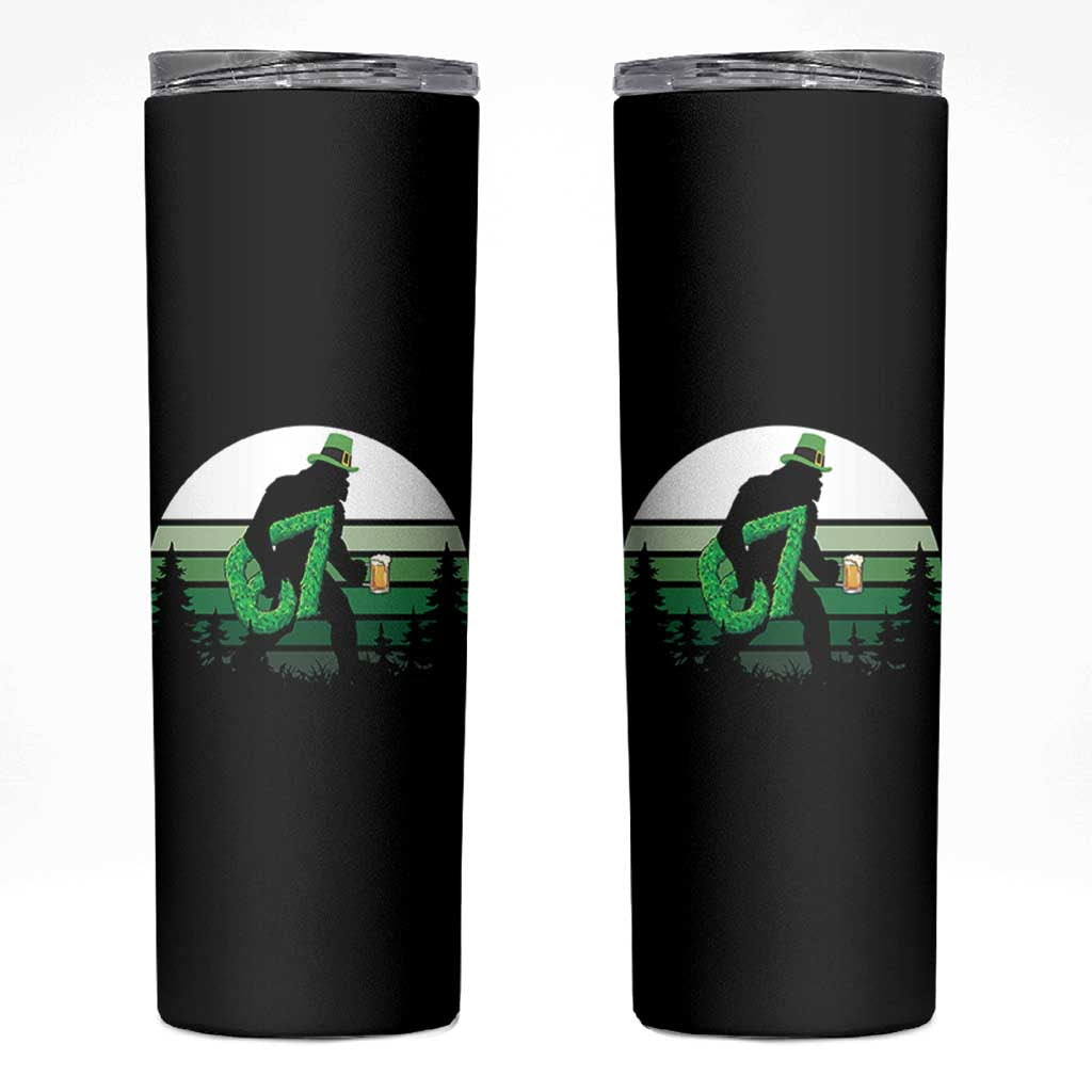 Funny St Patricks Bigfoot Says Six Seven Skinny Tumbler Gen Z Irish Gift