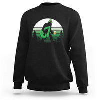 Funny St Patricks Bigfoot Says Six Seven Sweatshirt Gen Z Irish Gift