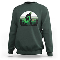 Funny St Patricks Bigfoot Says Six Seven Sweatshirt Gen Z Irish Gift