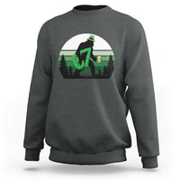 Funny St Patricks Bigfoot Says Six Seven Sweatshirt Gen Z Irish Gift
