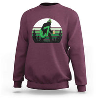 Funny St Patricks Bigfoot Says Six Seven Sweatshirt Gen Z Irish Gift