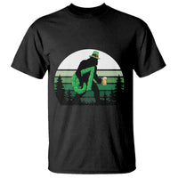 Funny St Patricks Bigfoot Says Six Seven T Shirt Gen Z Irish Gift