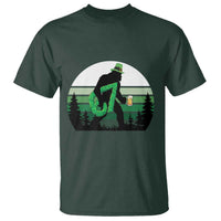 Funny St Patricks Bigfoot Says Six Seven T Shirt Gen Z Irish Gift