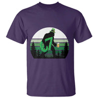 Funny St Patricks Bigfoot Says Six Seven T Shirt Gen Z Irish Gift