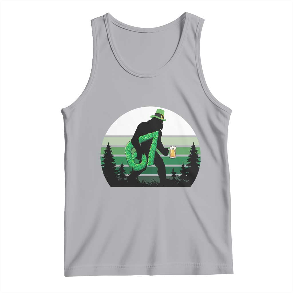 Funny St Patricks Bigfoot Says Six Seven Tank Top Gen Z Irish Gift