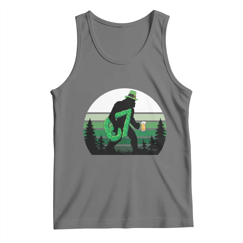 Funny St Patricks Bigfoot Says Six Seven Tank Top Gen Z Irish Gift