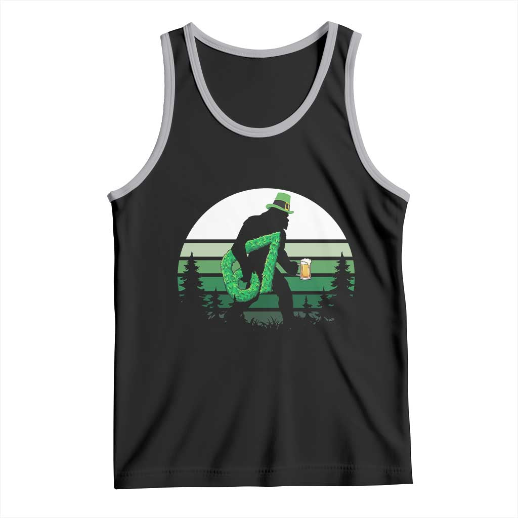 Funny St Patricks Bigfoot Says Six Seven Tank Top Gen Z Irish Gift
