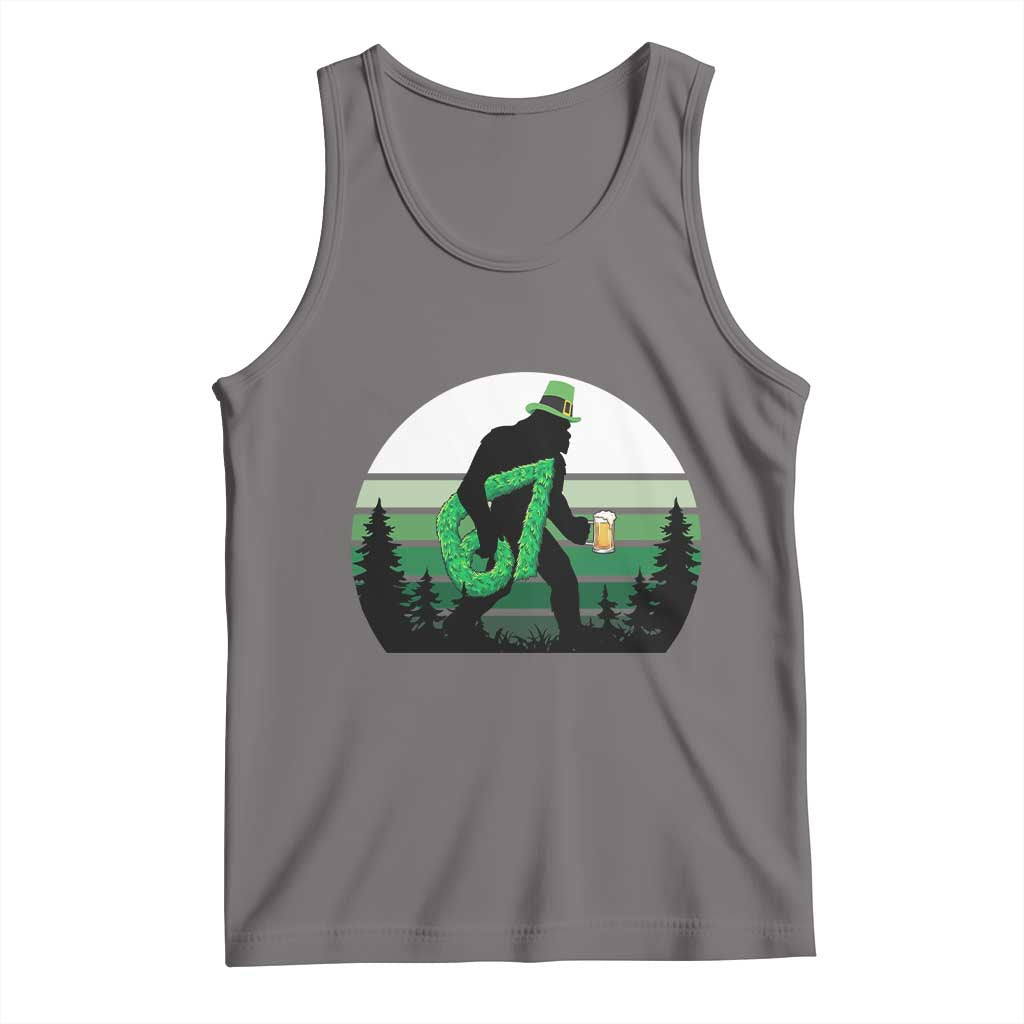 Funny St Patricks Bigfoot Says Six Seven Tank Top Gen Z Irish Gift