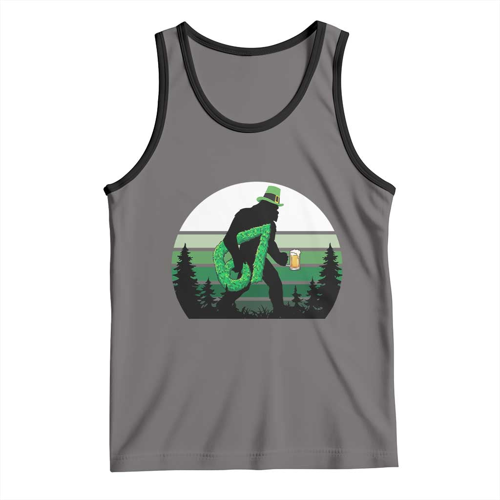 Funny St Patricks Bigfoot Says Six Seven Tank Top Gen Z Irish Gift