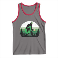 Funny St Patricks Bigfoot Says Six Seven Tank Top Gen Z Irish Gift