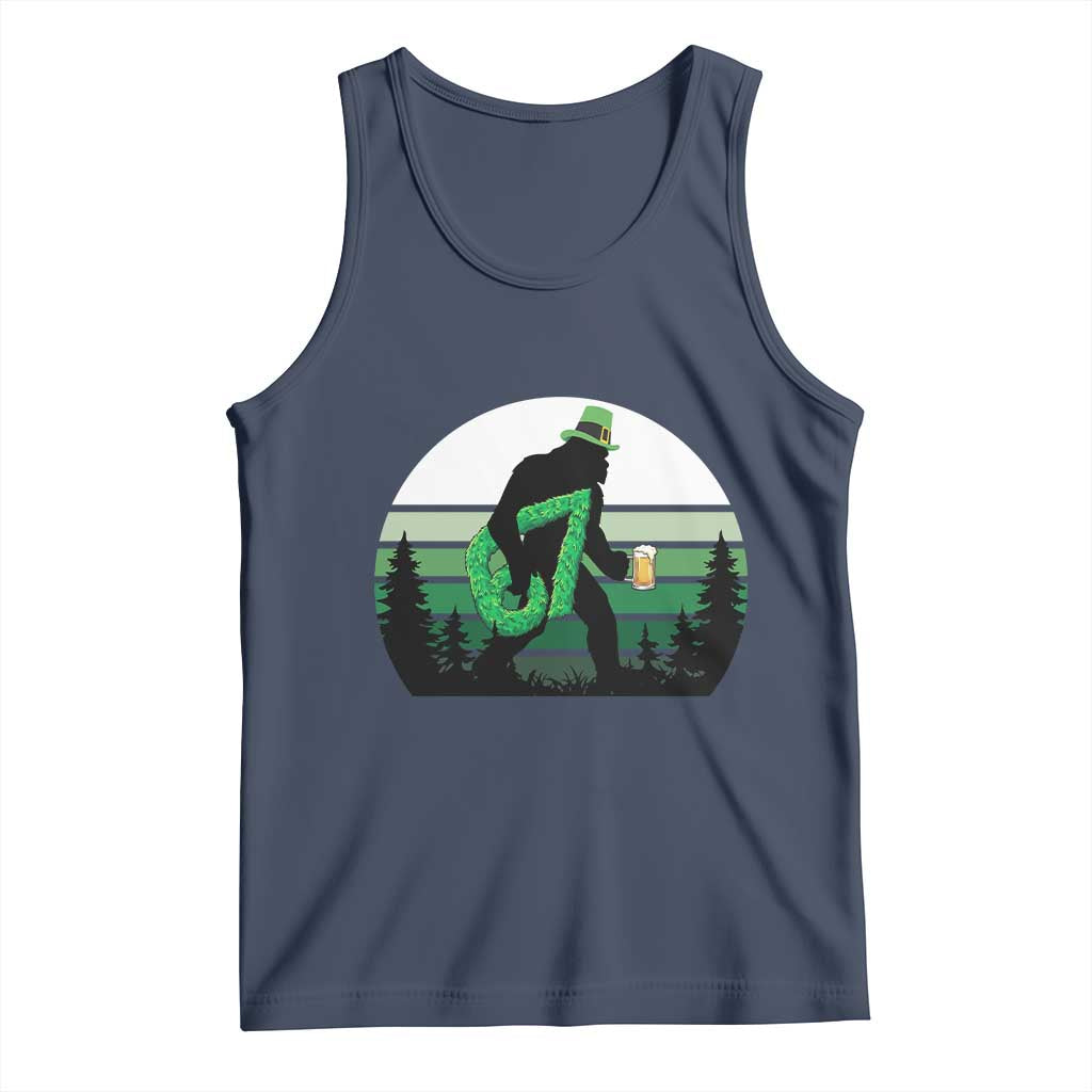 Funny St Patricks Bigfoot Says Six Seven Tank Top Gen Z Irish Gift